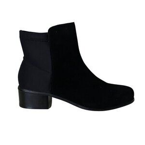 AquaDiva Women'sl Leather and Neoprene Water Resistant Ankle Boots Size 10‎
